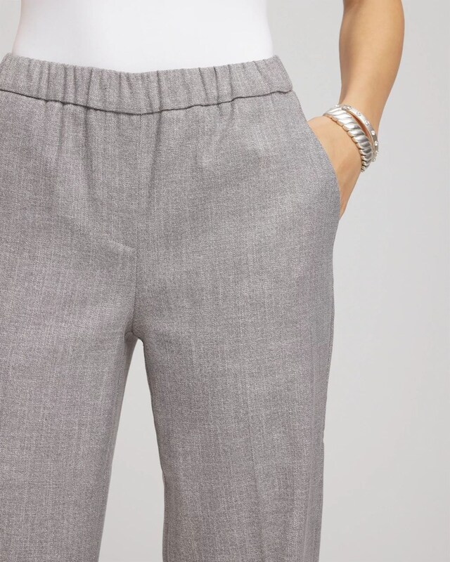 Shimmer Straight Tapered Ankle Pants - image 2